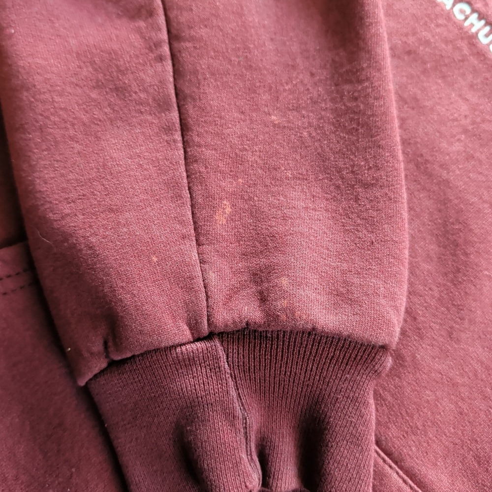 MIT Champion Hoodie Size XL Stitch Maroon Vintage Y2K Authentic Athletic Apparel - Picture 11 of 15